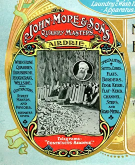 Advert, John More & Sons, Quarry Masters, Airdrie Advert, John More & Sons, Quarry Masters, Airdrie