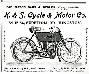 Advert, K & S Cycle & Motor Co, Kingston, Surrey Advert Advert, K & S Cycle & Motor Co, Kingston, Surrey Advert