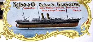 Advert, Kelso & Co, Ships Models, Glasgow, Scotland Advert, Kelso & Co, Ships Models, Glasgow, Scotland
