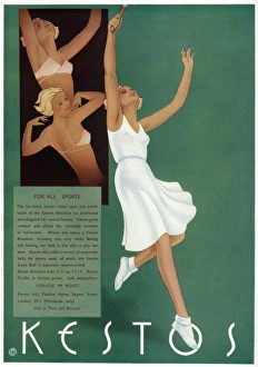 Advert for Kestos lingerie for sport 1933 Advert for Kestos lingerie for sport 1933