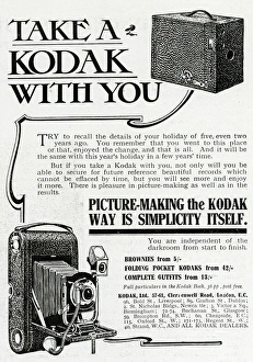 Advert for Kodak folding pocket cameras 1909 Advert for Kodak folding pocket cameras 1909