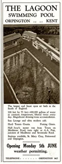 Advert for the Lagoon, swimming pool, Orpingon 1933 Advert for the Lagoon, swimming pool, Orpingon 1933