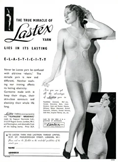 Advert for Lastex womens corset 1934 Advert for Lastex womens corset 1934