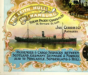 Packet Gallery: Advert, The Leith, Hull and Hamburg Steam Packet Company