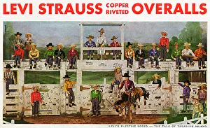 Jeans Gallery: Advertisement, Levi Strauss copper riveted overalls