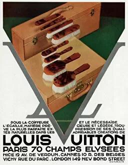 Advertisement for Louis Vuitton hairbrushes