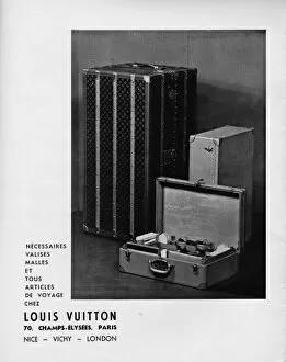 Jazz Age Club Gallery: Advert for Louis Vuitton luggage, 1935, Paris