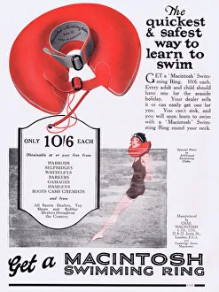 Advert for the Macintosh Swimming Ring, 1926 Advert for the Macintosh Swimming Ring, 1926