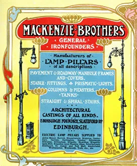 Posts Gallery: Advert, Mackenzie Brothers, Ironfounders, Edinburgh, Scotlan