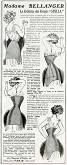 Advert for Madame Bellanger corsetmarker 1908 Advert for Madame Bellanger corsetmarker 1908