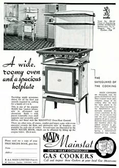 Advert for Main Mainstat gas cookers 1938