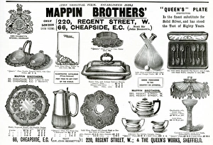Majesty Gallery: Advert for Mappin Brothers solid silver items 1895