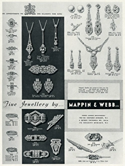 Advert for Mappin & Webb fine jewellery 1935 Advert for Mappin & Webb fine jewellery 1935
