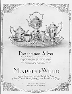 Advert for Mappin and Webb presentation silver ware, 1925 Advert for Mappin and Webb presentation silver ware, 1925