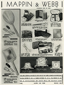 Advert for Mappin & Webb vanity items 1934 Advert for Mappin & Webb vanity items 1934