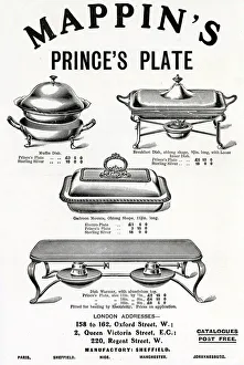 Advert for Mappin & Webb warming dishes 1906 Advert for Mappin & Webb warming dishes 1906