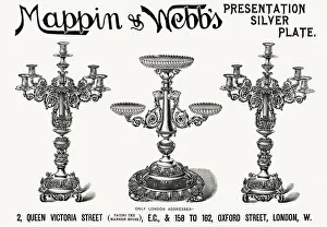 Advert for Mappin & Webbs candelabras 1893 Advert for Mappin & Webbs candelabras Advert for Mappin & Webbs candelabras 1893 Advert for Mappin & Webbs candelabras