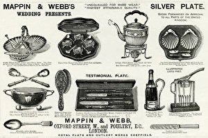 Advert for Mappin & Webbs wedding gifts 1889 Advert for Mappin & Webbs wedding gifts 1889