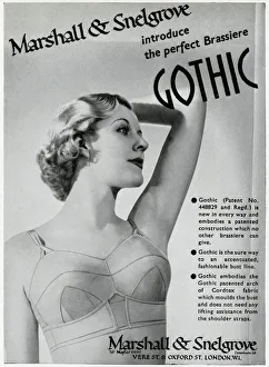 Advert for Marshall & Snelgrove brassiere 1937 Advert for Marshall & Snelgrove brassiere 1937