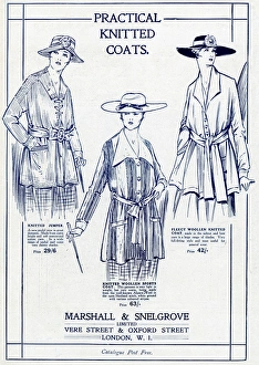 Advert for Marshall & Snelgrove knitted clothing 1917 Advert for Marshall & Snelgrove knitted clothing 1917