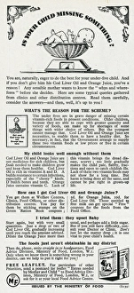 Advert for the Ministry of Food 1946 Advert for the Ministry of Food 1946