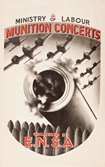 Advertisement, Ministry of Labour Munition Concerts, WW2 Advertisement, Ministry of Labour Munition Concerts, WW2