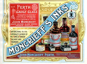 Advert, Moncrieff's Inks, Perth, Scotland Advert, Moncrieff's Inks, Perth, Scotland