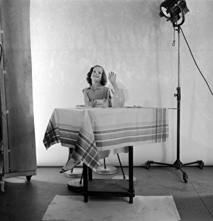 <b class=qtipBold><figcaption>Advertisement for Nescafe</figcaption></b><br>Advertisement for Nescafe -- little girl (Caroline Ellis) sitting at a table. 1959<br><em>© The Colin Sherborne Collection/Mary Evans Picture Library</em> Advertisement for Nescafe