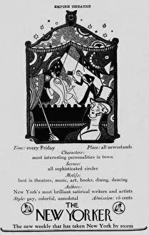 Jazz Age Club Gallery: Advert for The New Yorker Magazine, 1925, New York