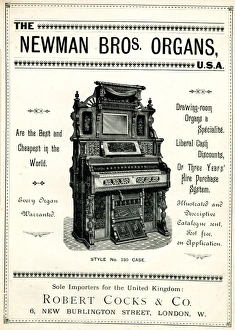 Advertisement, Newman Bros Organs Advertisement, Newman Bros Organs