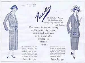 Advert for Ninette couture (London) 1920s Advert for Ninette couture (London) 1920s