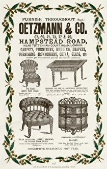 Advert for Oetzmann & Co. Victorian furniture 1880s Advert for Oetzmann & Co. Victorian furniture 1880s