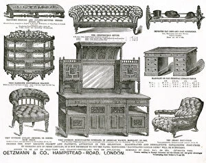 Walnut Gallery: Advert for Oetzmann & Co. Victorian furniture 1883