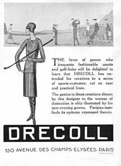 Advert for the Paris fashion house of Drecoll, 1926