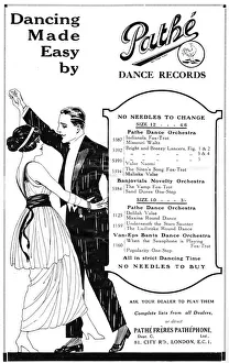 Bands Gallery: Advert for Pathe dance records, 1920