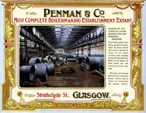 Strathclyde Gallery: Advert, Penman & Co, Boilermakers, Glasgow, Scotland