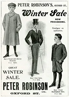 Advert for Peter Robinsons boys clothing 1902 Advert for Peter Robinsons boys clothing 1902