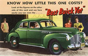 Advertising Promotional card for a new Buick Motor Car Advertising Promotional card for a new Buick Motor Car