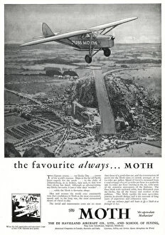 Derby Gallery: Advert for the Puss Moth aeroplane 1930