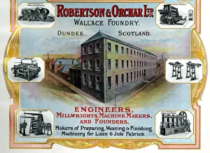 Advert, Robertson & Orchar Ltd, Dundee, Scotland Advert, Robertson & Orchar Ltd, Dundee, Scotland