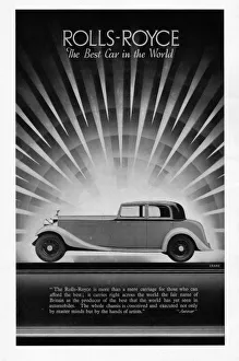 <b class=qtipBold><figcaption>Advert for Rolls-Royce, 1936</figcaption></b><br>Advert for Rolls-Royce, 1936, London Date: 1936<br><em>© Mary Evans / Jazz Age Club Collection</em> Advert for Rolls-Royce, 1936