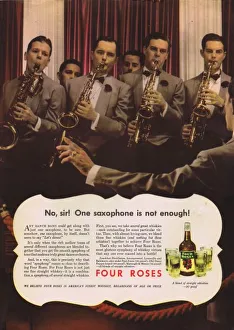 <b class=qtipBold><figcaption>Advert for Four Roses whiskey</figcaption></b><br>Advert for Four Roses whiskey, New York, 1937 Date: 1937<br><em>© Mary Evans / Jazz Age Club Collection</em> Advert for Four Roses whiskey