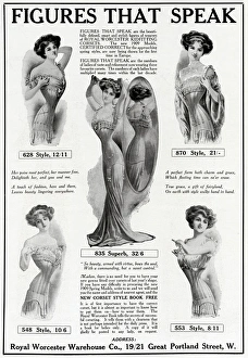Advert for Royal Worcester corsets 1909 Advert for Royal Worcester corsets 1909