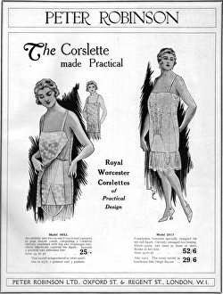 Advert for Royal Worcester Corslettes at Peter Robinson, Lon Advert for Royal Worcester Corslettes at Peter Robinson, Lon