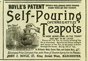 Patent Gallery: Advert, Royles Patent Self-Pouring Teapots