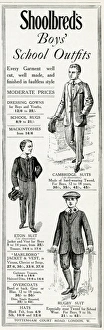 Advert for Shoolbreds boys school uniforms 1915 Advert for Shoolbreds boys school uniforms 1915