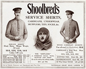 Advert for Shoolbreds service clothing 1915 Advert for Shoolbreds service clothing 1915