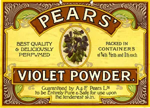 Advertising Showcard, A & F Pears, Violet Powder Advertising Showcard, A & F Pears, Violet Powder