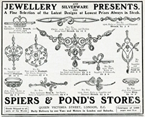 Diamonds Gallery: Advert for Spiers & Ponds stores, jewellery 1911