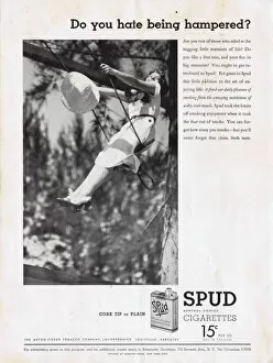 Images Dated 27th October 2013: Advert for Spud Cigarettes, New York, 1934